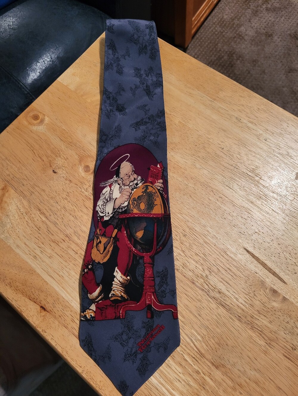 Vintage 1994 Norman Rockwell Silk Saturday Evening Post Tie